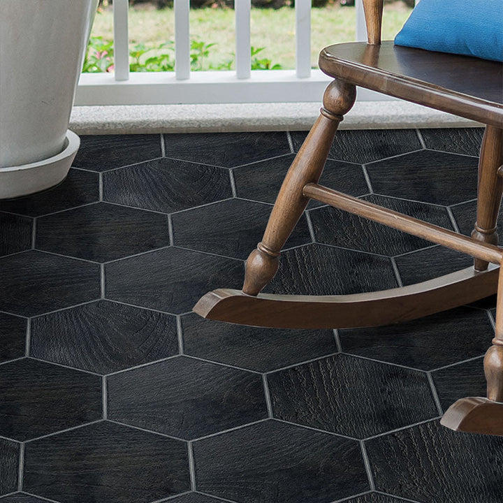 BowLift | Peel & Stick Vinyl Flooring Dark Matte Vinyl Floors with Stone Look