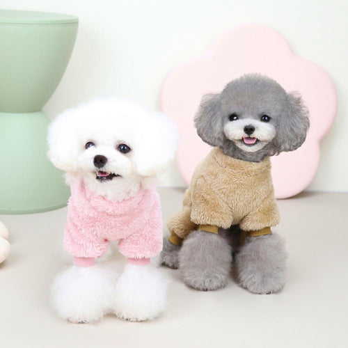 BowLift | Fleece Pet Elastic Jumpsuit with Pull Ring