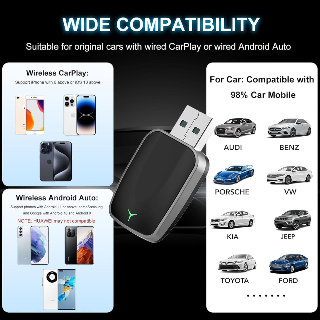 BowLift | Mini Wireless CarPlay Adapter with Dual-Band Connection and Compact Design – Novaro