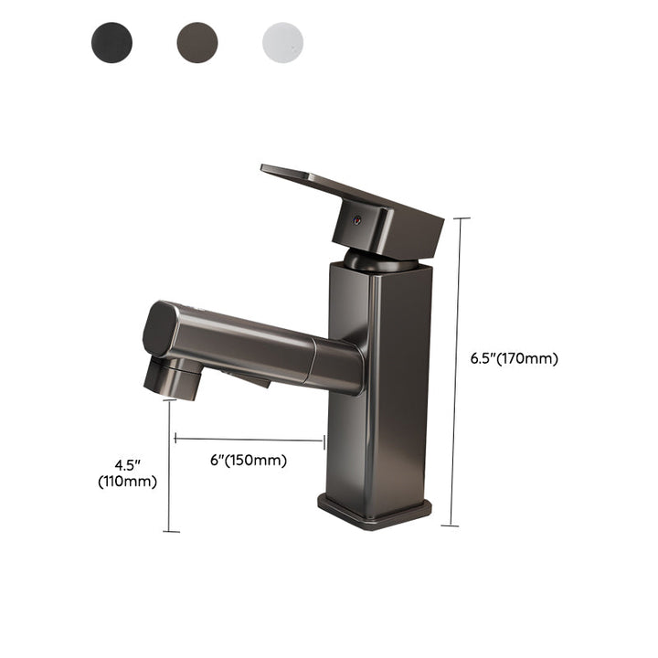 BowLift | Bathroom Vessel Faucet Swivel Spout Single Handle Faucet with Pull-Out Spray Head