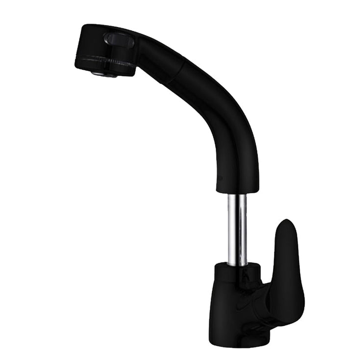 BowLift | Vessel Sink Bathroom Faucet with Swiveling Spout Single Lever Faucet with Pull-Out Spray