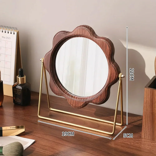 BowLift | Elegant Rotatable Desktop Makeup Mirror – Neoclassical Design