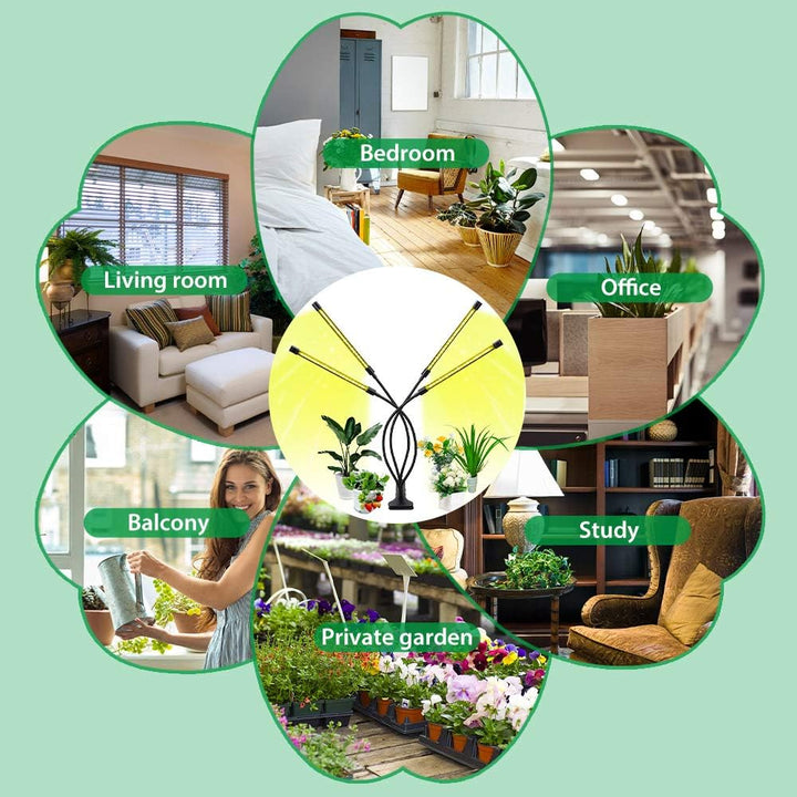 BowLift | Plant growth light with 4 flexible arms and dimming function for indoor gardens