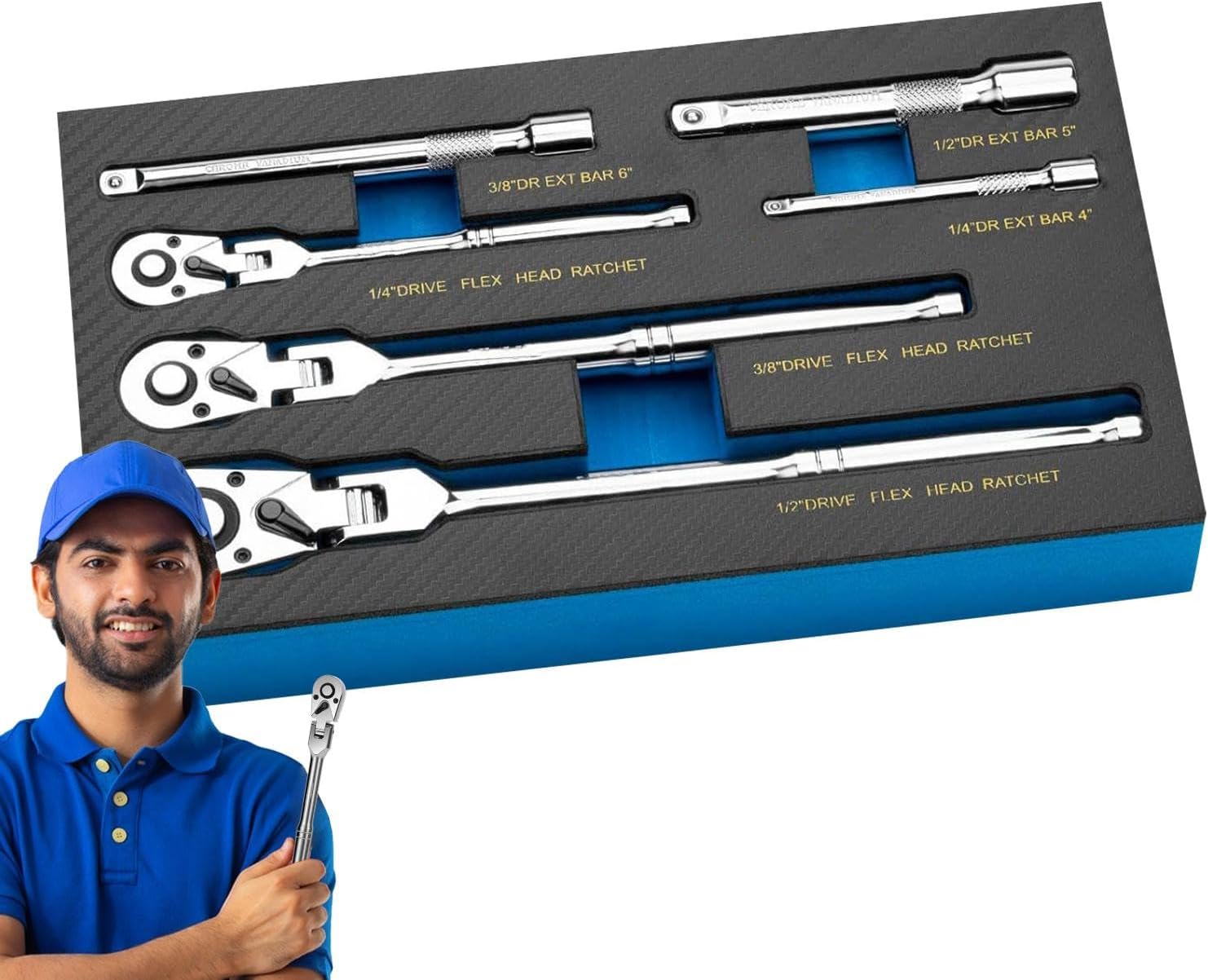BowLift | Flexible Head Ratchet Wrench Set – Durotorq