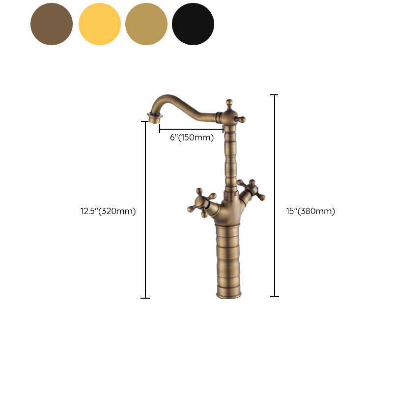BowLift | Deck Mounted Copper Roman Tub Faucet Double Handles Roman Tub Faucet Set