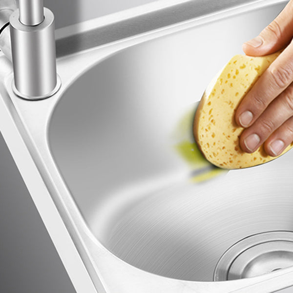 BowLift | Modern Bar Prep Mirror Stainless Steel with Faucet Workstation Rack