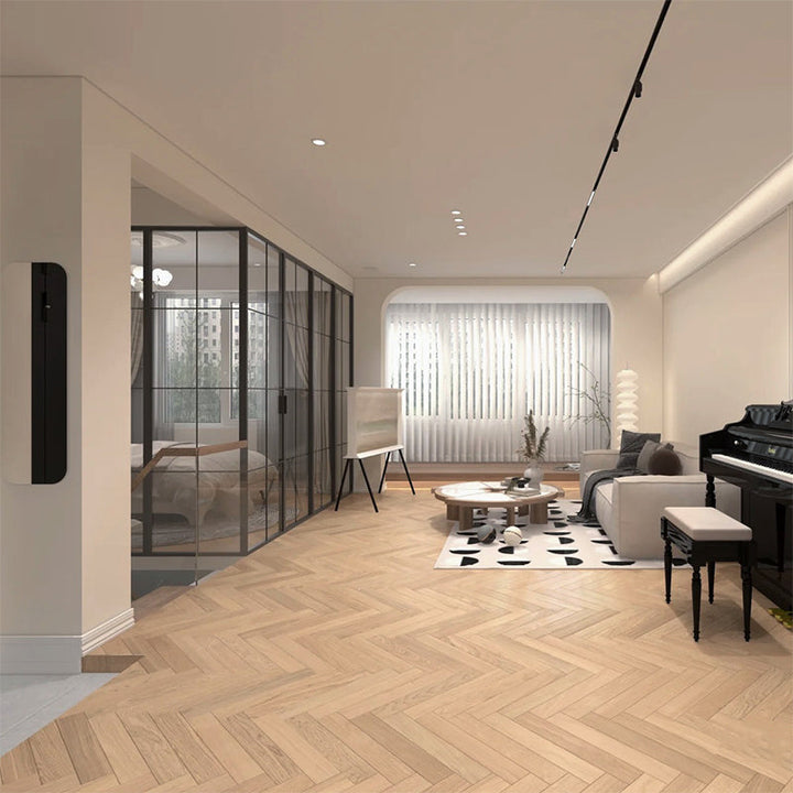 BowLift | Solid wood parquet contemporary wood decking tiles