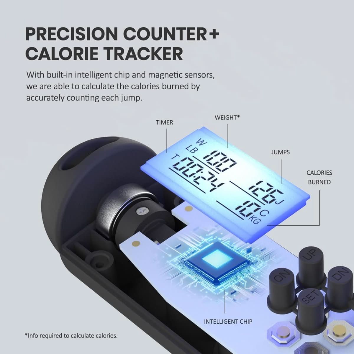 BowLift | Digital skipping rope with calorie counter & target reminder