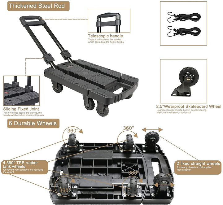BowLift | Heavy Duty 440LB Moving Dolly Moving Cart