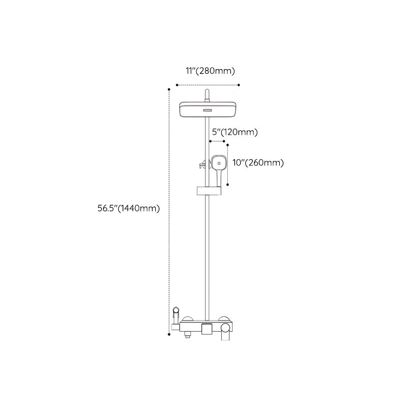 BowLift | Modern shower accessories push-button shower head wall-mounted shower combination
