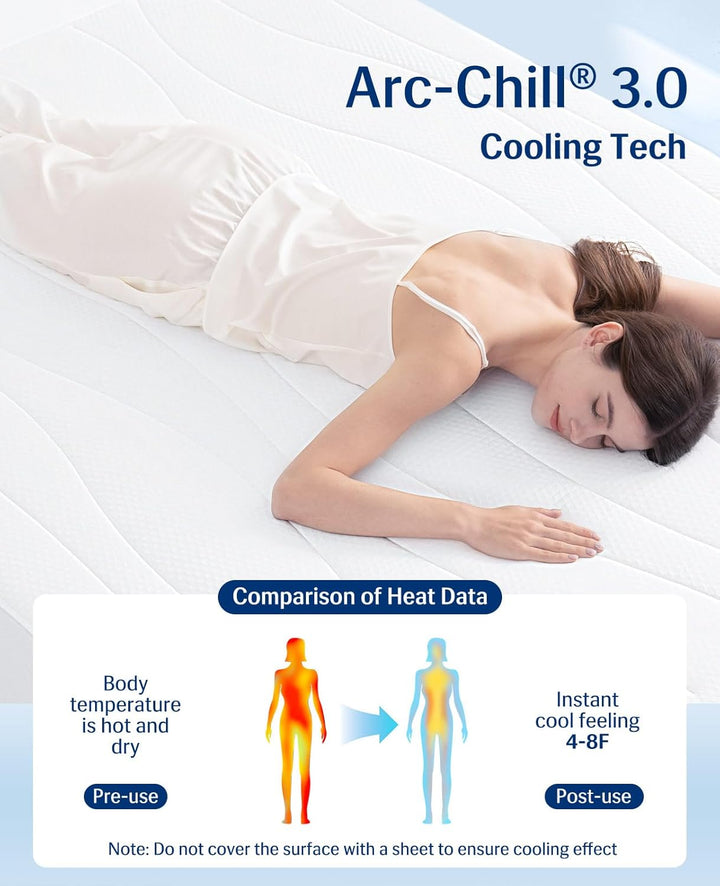 Cooling Mattress Pad King, Upgraded  3.0 + PCM Cooling Washable Mattress Protector for Hot Sleepers, White | Bowlift