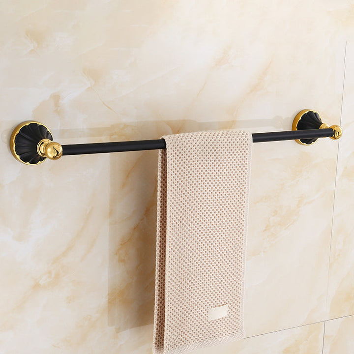 BowLift | Traditional Bathroom Accessories Set Towel Bar Bathroom Shelf Black Bathroom Accessories Set