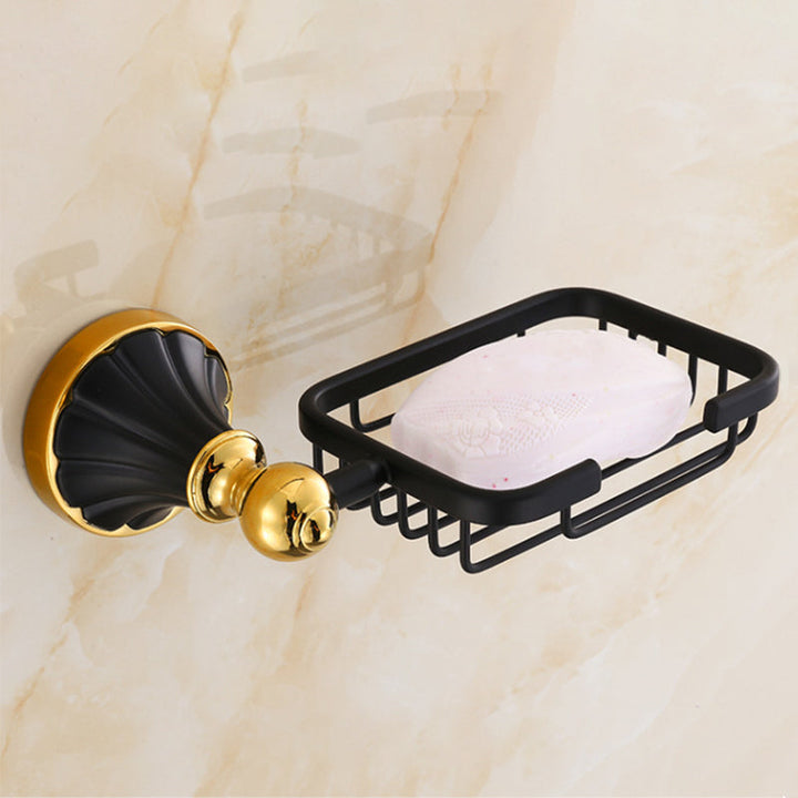 BowLift | Traditional Bathroom Accessories Set Towel Bar Bathroom Shelf Black Bathroom Accessories Set