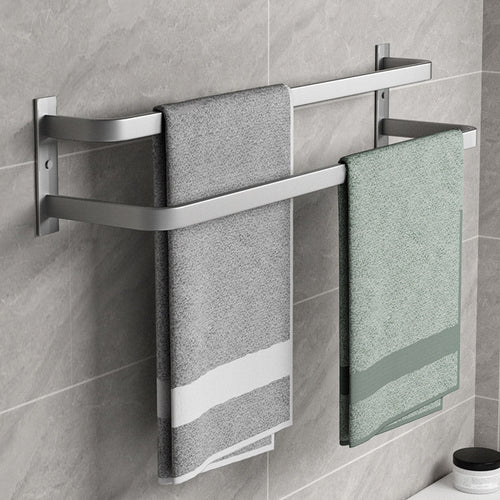 BowLift | Modern gray bathroom hardware set towel rack paper holder bathroom accessory set