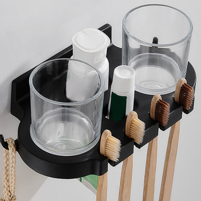 BowLift | Modern Bathroom Accessories Set Black Towel Bar Paper Holder Bathroom Accessories Kit