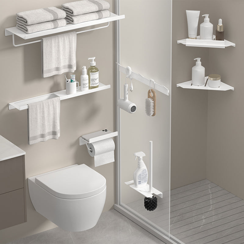 BowLift | Modern White Bathroom Accessory Set Bathroom Shelf Paper Holder Bathroom Accessory Kit