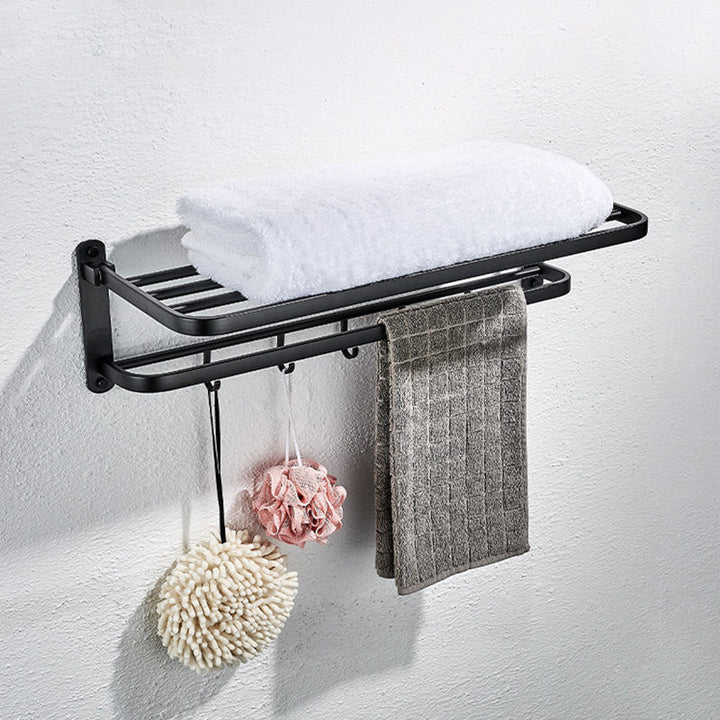 BowLift | Modern black bathroom accessories set towel holder bathroom shelf bathroom faucet set
