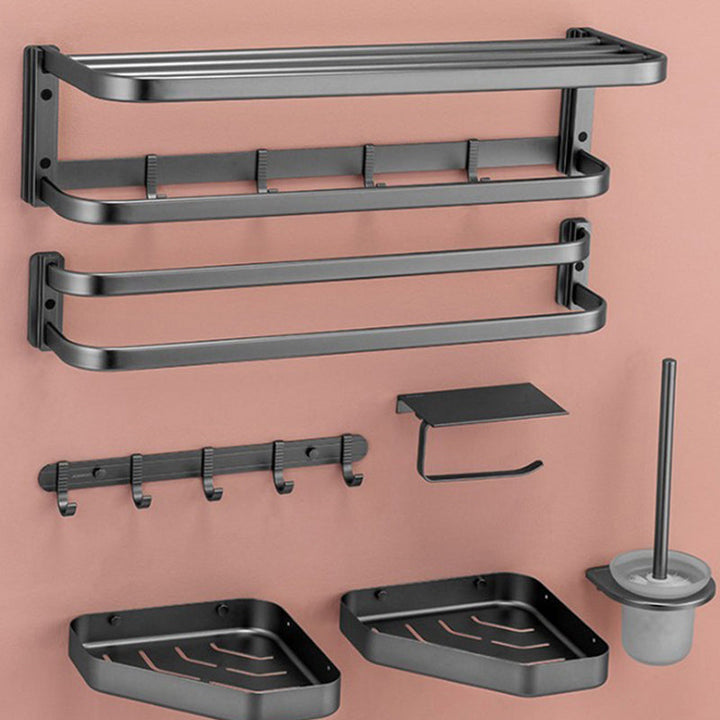 BowLift | Modern black bathroom accessories set towel holder bathroom shelf bathroom faucet set