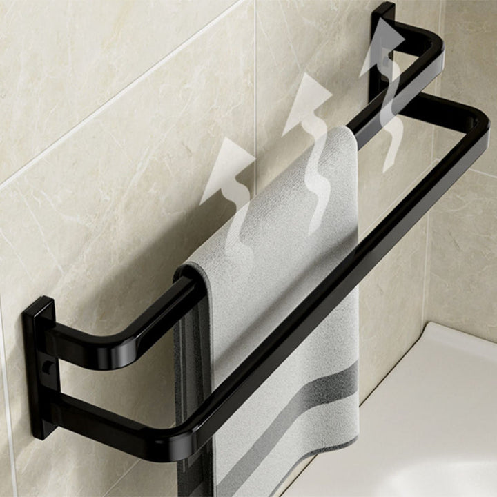 BowLift | Modern Bathroom Set Towel Bar Paper Holder Black Bathroom Accessory Set