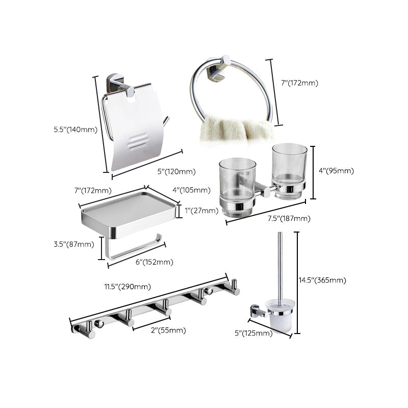 BowLift | Modern Bathroom Accessory Set Paper Holder Towel Bar Stainless Steel Bathroom Set