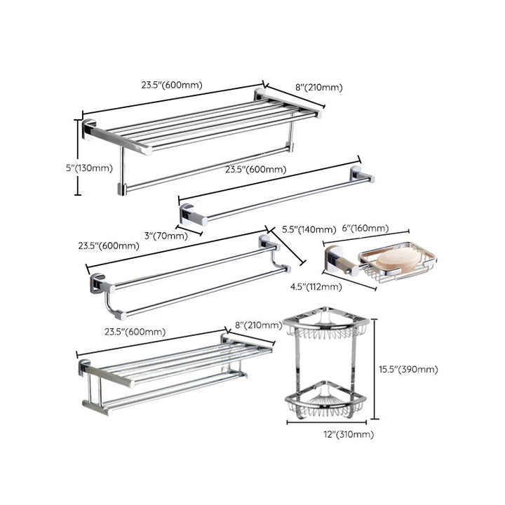 BowLift | Modern Bathroom Accessory Set Paper Holder Towel Bar Stainless Steel Bathroom Set