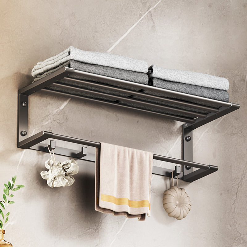 BowLift | Modern bathroom accessory set Bathroom shelf Towel bar gray bathroom accessory set