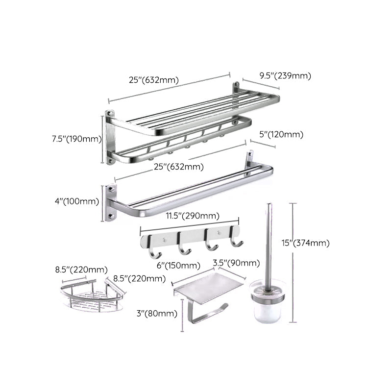 BowLift | Modern Bathroom Set Paper Holder Bath Shelf Stainless Steel Bathroom Accessories Set