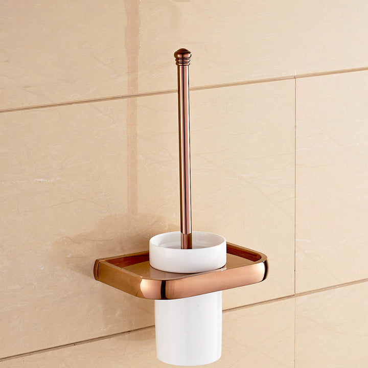 BowLift | 6-piece Bathroom Accessory Set Vintage Brass Bath Hardware Set