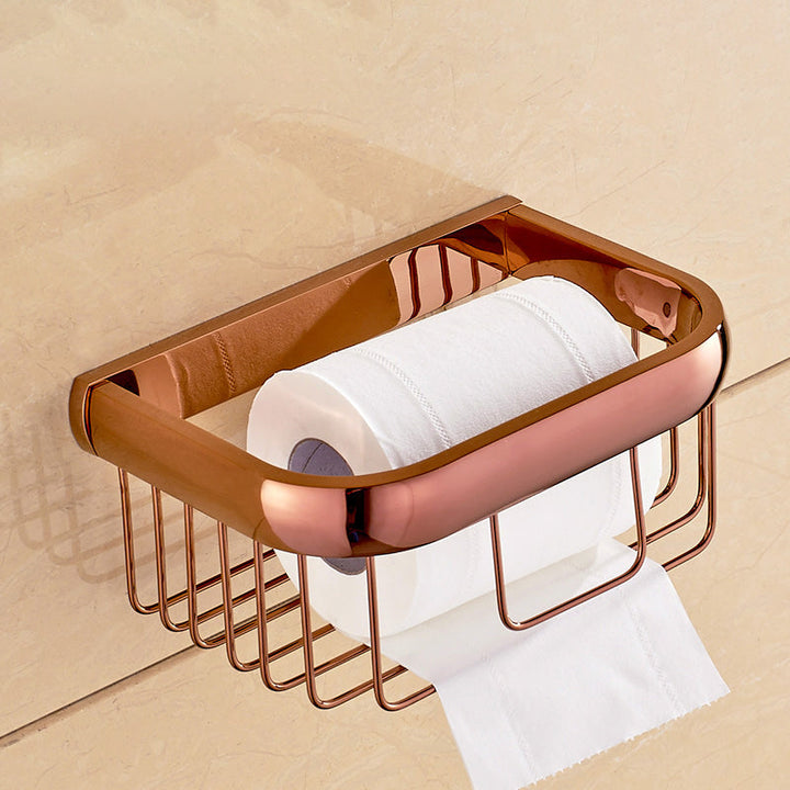 BowLift | 6-piece Bathroom Accessory Set Vintage Brass Bath Hardware Set