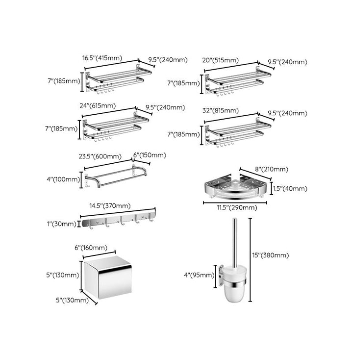 BowLift | Modern Bathroom Accessory as a Single Item or in a Set Polished Chrome Bath Set
