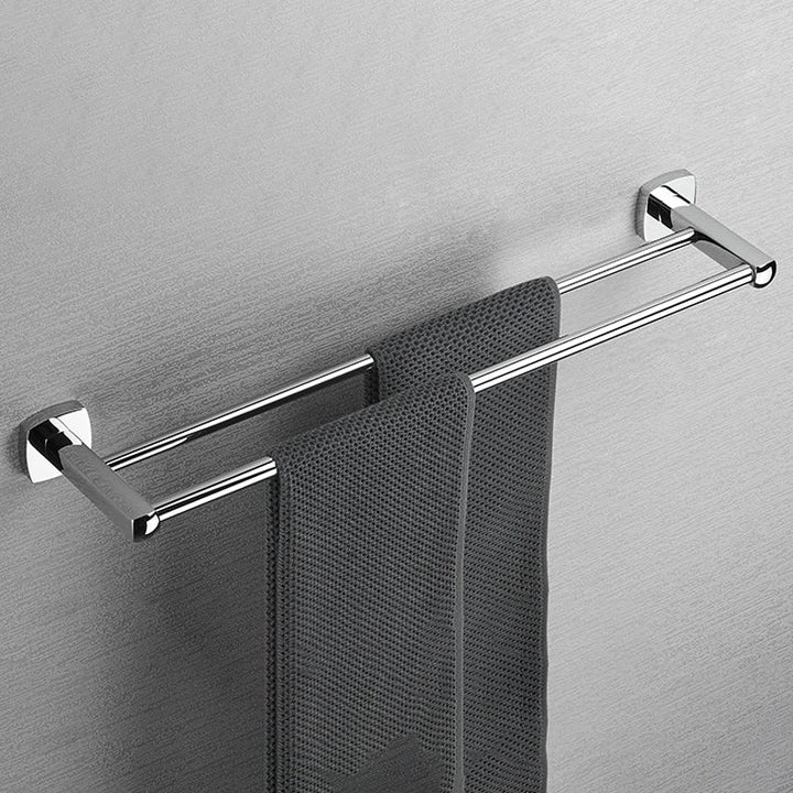 BowLift | Polished Chrome Modernism Bathroom Accessory Set Bath Shelf / Towel Bar / Bathrobe Hook Included