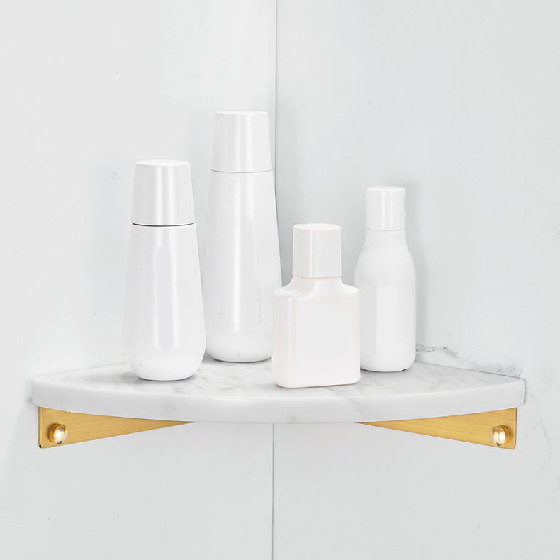 BowLift | 2-piece bathroom fitting set metal and marble bathroom shelf set