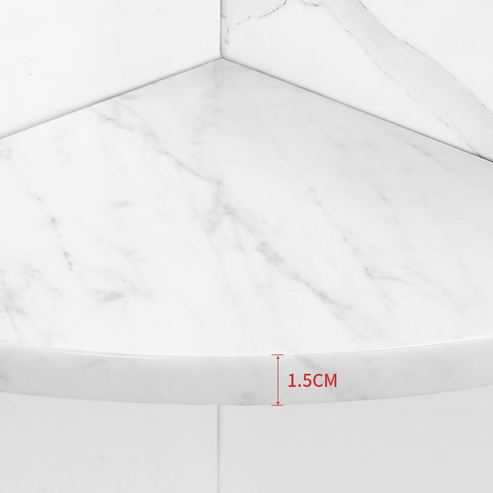 BowLift | 2-piece bathroom fitting set metal and marble bathroom shelf set