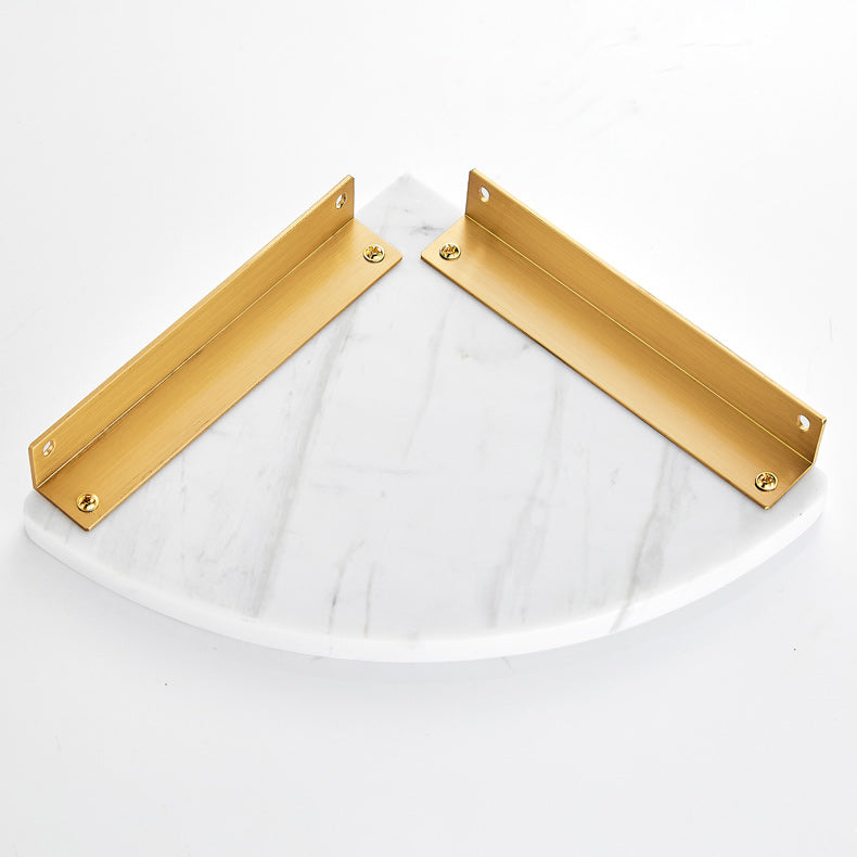 BowLift | 2-piece Bathroom Hardware Set Metal and Marble Bathroom Shelf Set