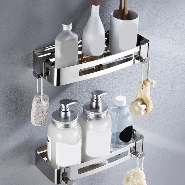 BowLift | Modern Stainless Steel Bath Accessory Set Rectangular & Triangular Bath Shelf