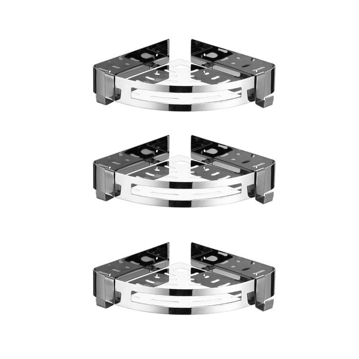 BowLift | Modern Stainless Steel Bath Accessory Set Rectangular & Triangular Bath Shelf