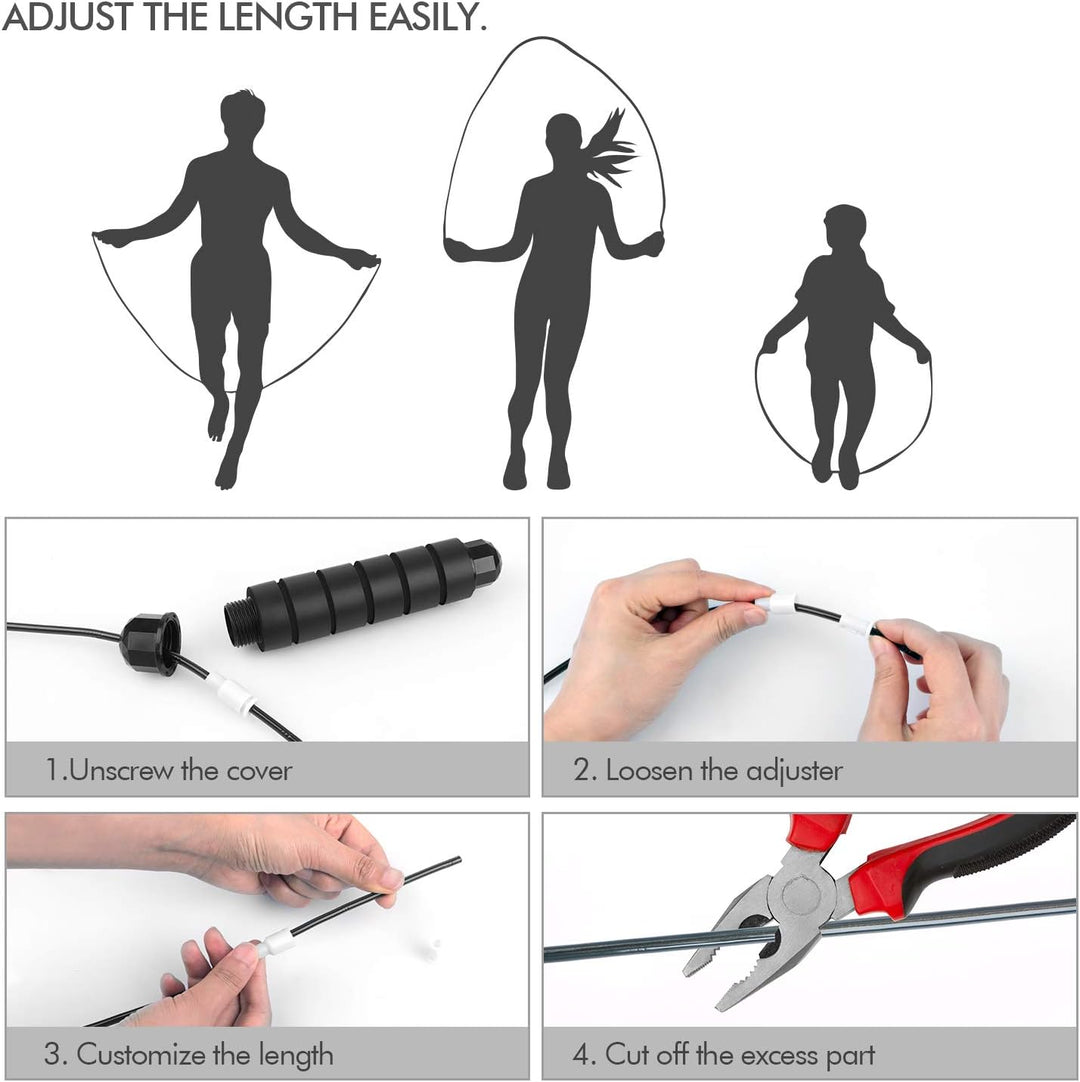 FlexiJump - Verstelbaar Tangle-Free Springtouw voor Fitness Bowlift