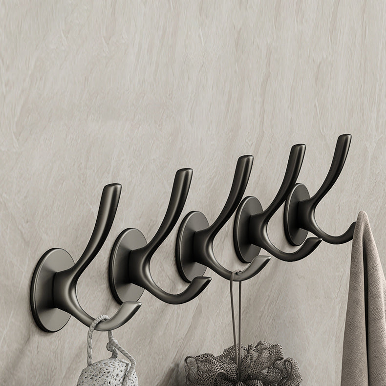 BowLift | 10-piece Bathroom Accessory Set Modern Matt Gray Bathrobe Hooks