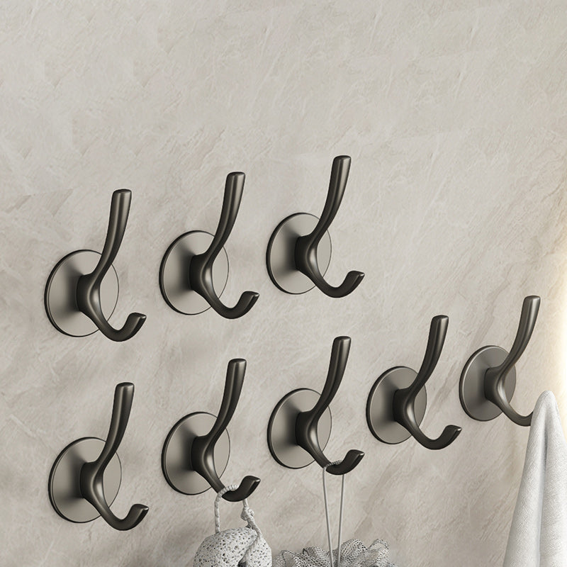 BowLift | 10-piece Bathroom Accessory Set Modern Matt Gray Bathrobe Hooks
