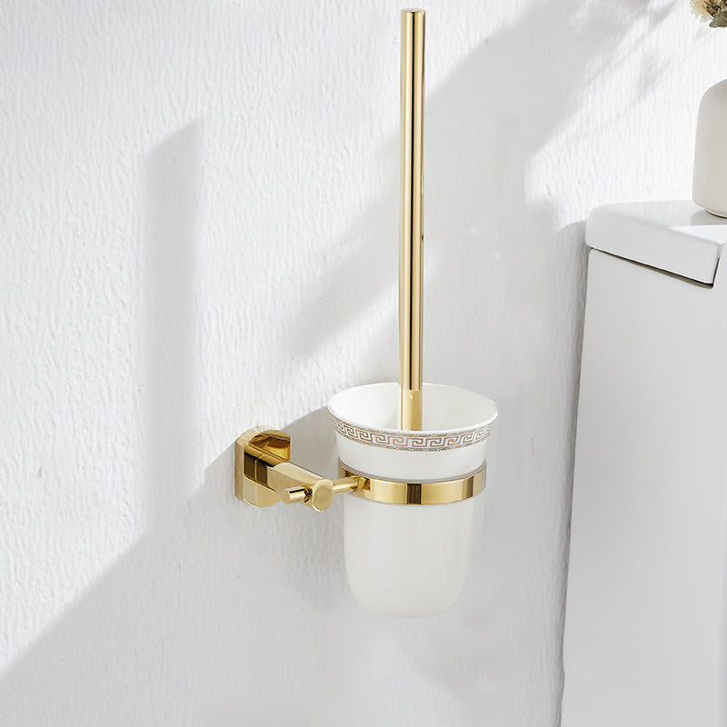 BowLift | 2-piece metal bathroom accessory set traditional toilet brush and holder set