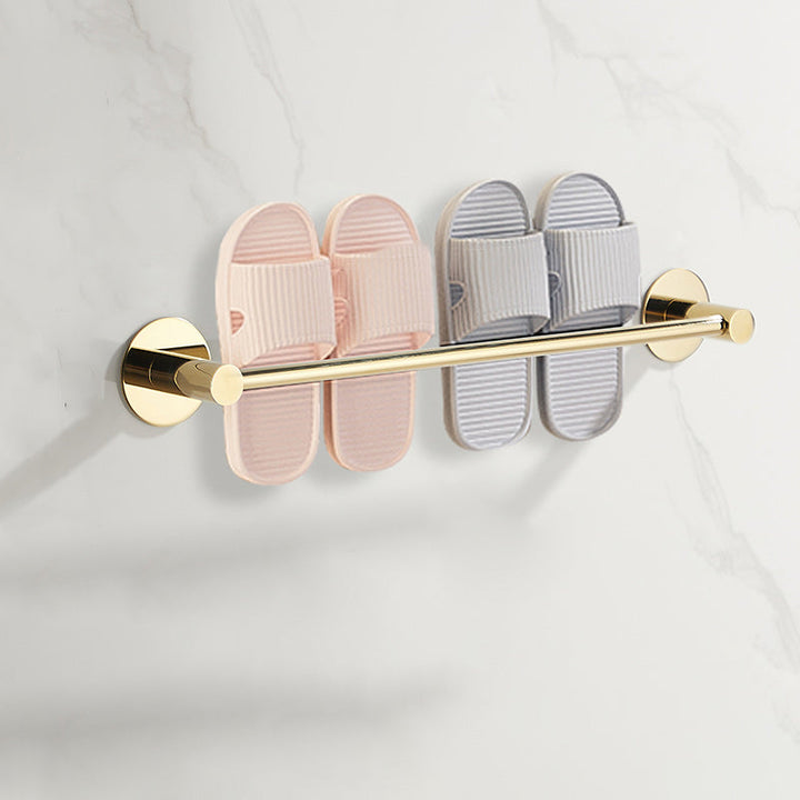 BowLift | 2-piece bathroom accessory set modern stainless steel slipper rack
