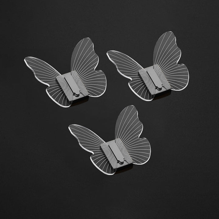 BowLift | Modern Brass Bathroom Accessory Set Acrylic Butterfly Theme Bathrobe Hooks