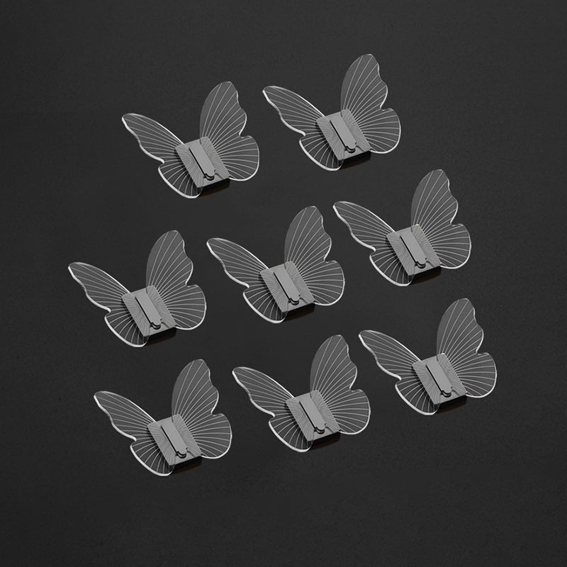 BowLift | Modern Brass Bathroom Accessory Set Acrylic Butterfly Theme Bathrobe Hooks