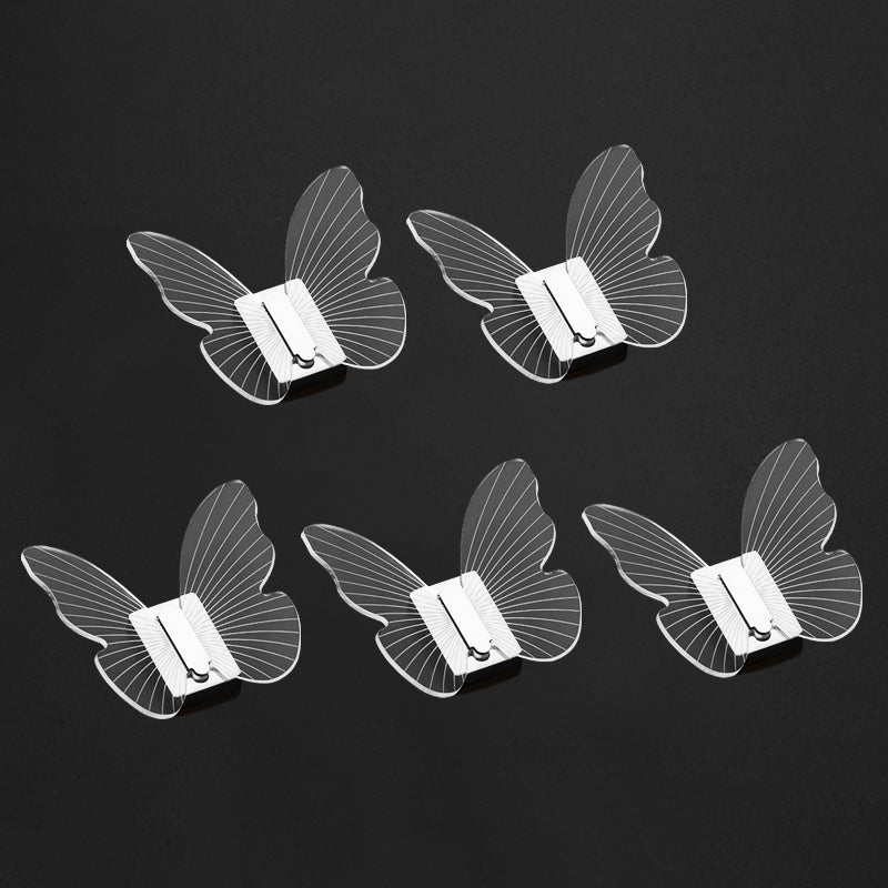 BowLift | Modern Brass Bathroom Accessory Set Acrylic Butterfly Theme Bathrobe Hooks