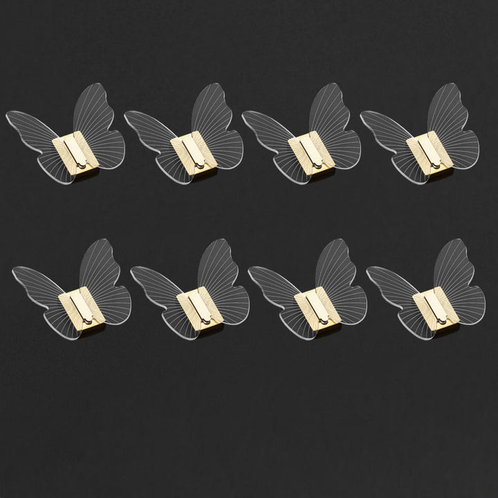 BowLift | Modern Brass Bathroom Accessory Set Acrylic Butterfly Theme Bathrobe Hooks