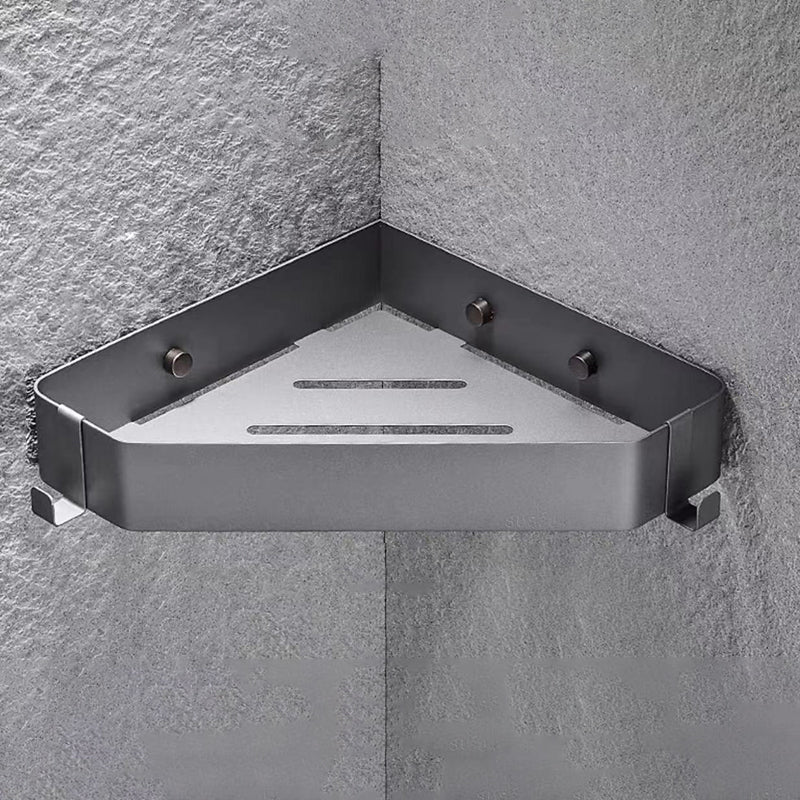 BowLift | 2-piece stainless steel bathroom accessory set 30 cm W triangular bathroom shelf