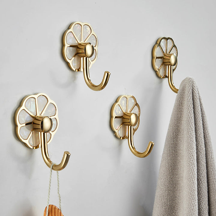 BowLift | Polished 10-piece bathroom accessory set metal corrosion-resistant bathrobe hooks