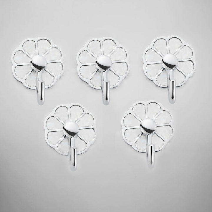 BowLift | Polished 10-piece bathroom accessory set metal corrosion-resistant bathrobe hooks