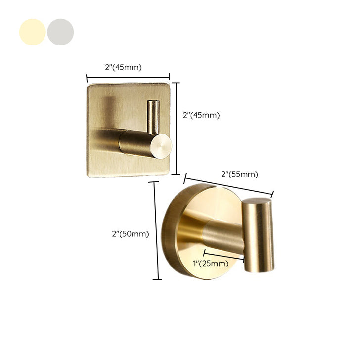 BowLift | Modern Bathroom Accessory Set Metal Coat Hooks in Polished Chrome/Gold