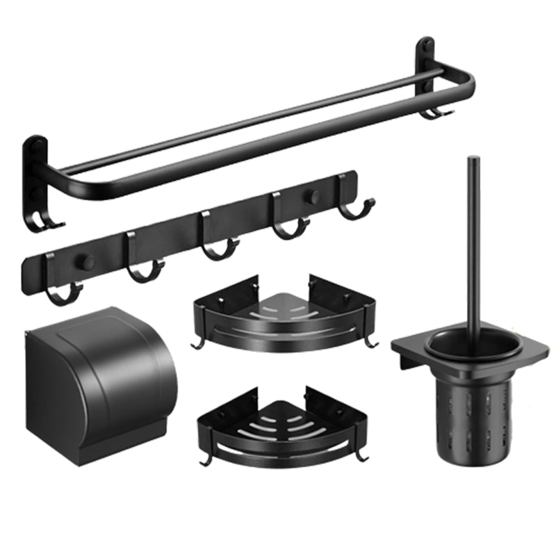 BowLift | Modern Black Bathroom Accessory Set Tissue Holder Towel Bar Bathroom Fittings Set